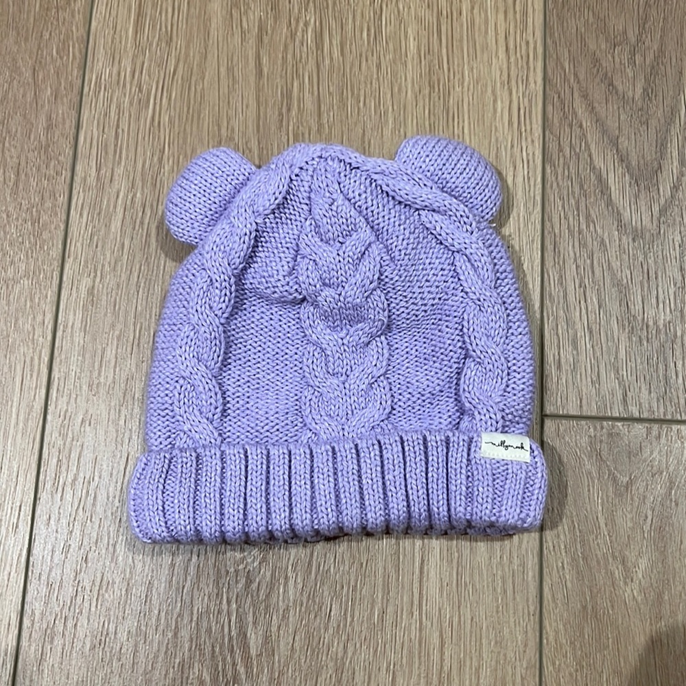 Lavender baby knit beanie